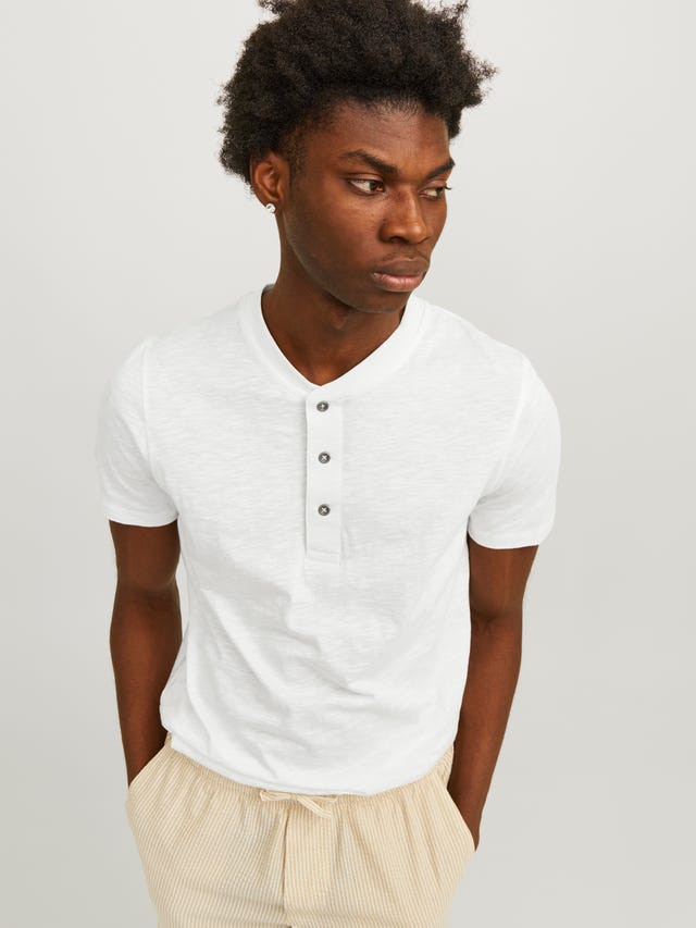 Jack & Jones Plain China Collar T-shirt - 12257965