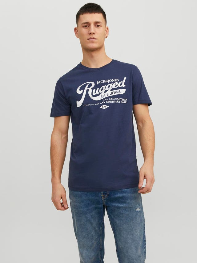 Jack & Jones Z logo Okrągły dekolt T-shirt - 12232972